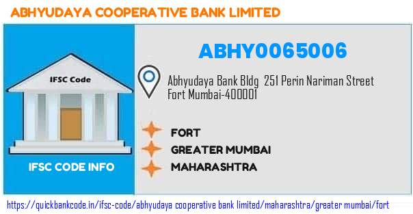 Abhyudaya Cooperative Bank Fort ABHY0065006 IFSC Code