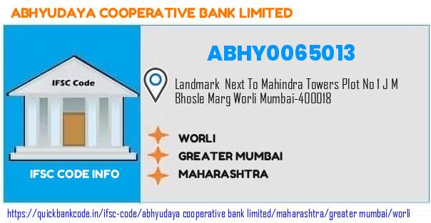 Abhyudaya Cooperative Bank Worli ABHY0065013 IFSC Code