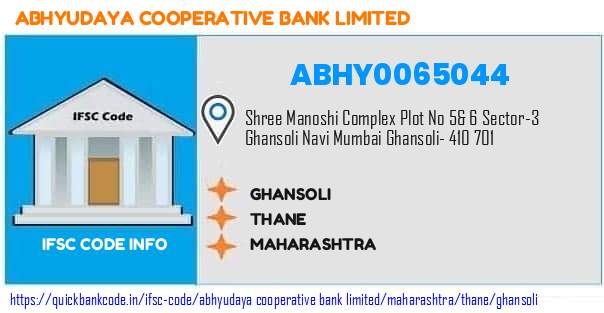 Abhyudaya Cooperative Bank Ghansoli ABHY0065044 IFSC Code