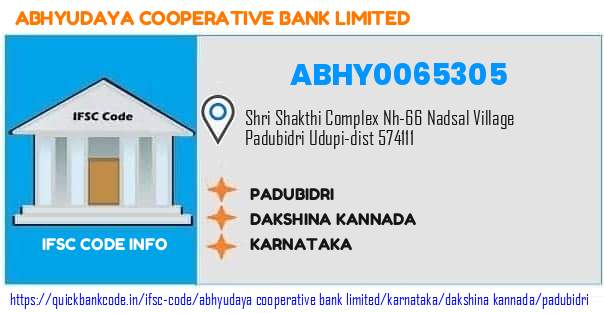 Abhyudaya Cooperative Bank Padubidri ABHY0065305 IFSC Code