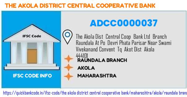 ADCC0000037 Akola District Central Co-operative Bank. RAUNDALA BRANCH