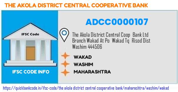 The Akola District Central Cooperative Bank Wakad ADCC0000107 IFSC Code