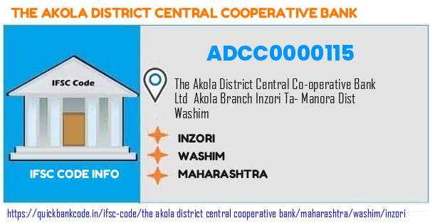 The Akola District Central Cooperative Bank Inzori ADCC0000115 IFSC Code