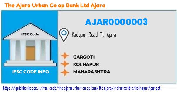 The Ajara Urban Co Op Bank   Ajara Gargoti AJAR0000003 IFSC Code