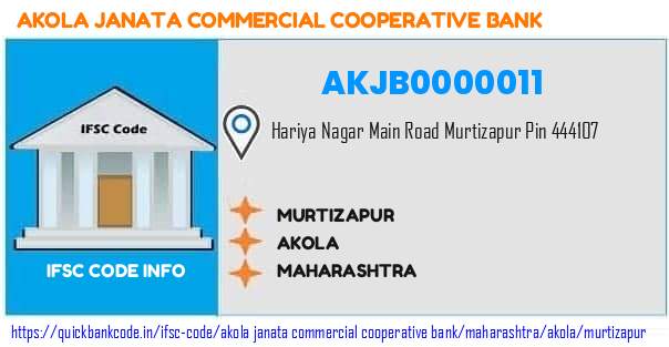 Akola Janata Commercial Cooperative Bank Murtizapur AKJB0000011 IFSC Code