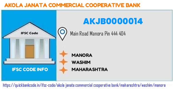 Akola Janata Commercial Cooperative Bank Manora AKJB0000014 IFSC Code