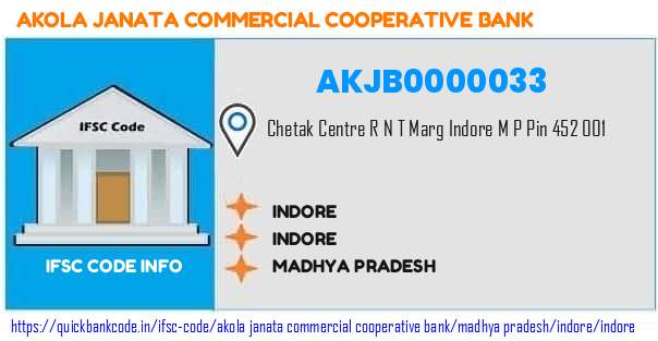 Akola Janata Commercial Cooperative Bank Indore AKJB0000033 IFSC Code