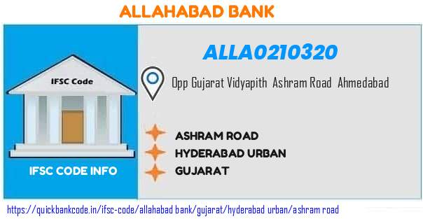 Allahabad Bank Ashram Road ALLA0210320 IFSC Code