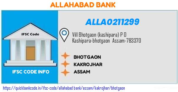 Allahabad Bank Bhotgaon ALLA0211299 IFSC Code