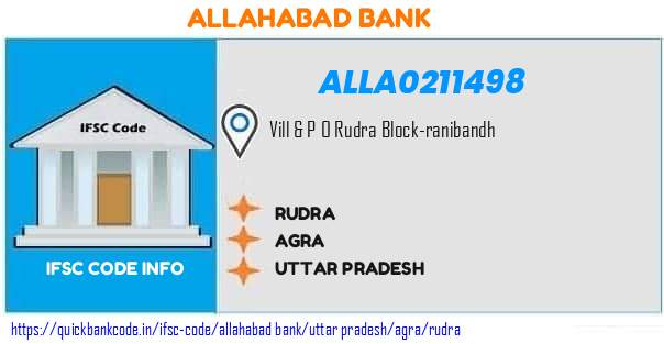 Allahabad Bank Rudra ALLA0211498 IFSC Code