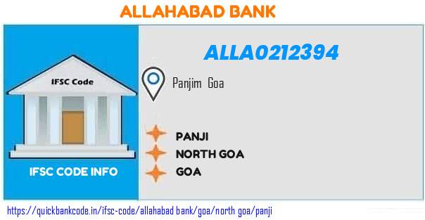 Allahabad Bank Panji ALLA0212394 IFSC Code