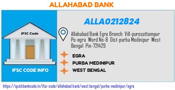 Allahabad Bank Egra ALLA0212824 IFSC Code