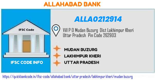 Allahabad Bank Mudan Buzurg ALLA0212914 IFSC Code