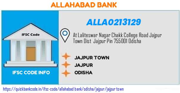 Allahabad Bank Jajpur Town ALLA0213129 IFSC Code