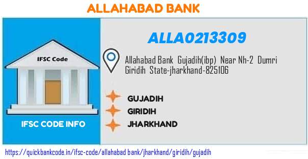 Allahabad Bank Gujadih ALLA0213309 IFSC Code