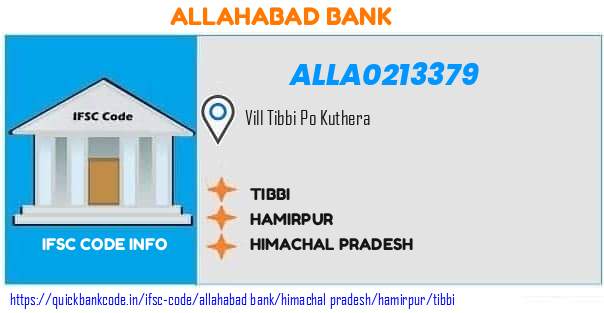 Allahabad Bank Tibbi ALLA0213379 IFSC Code