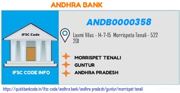 Andhra Bank Morrispet Tenali ANDB0000358 IFSC Code