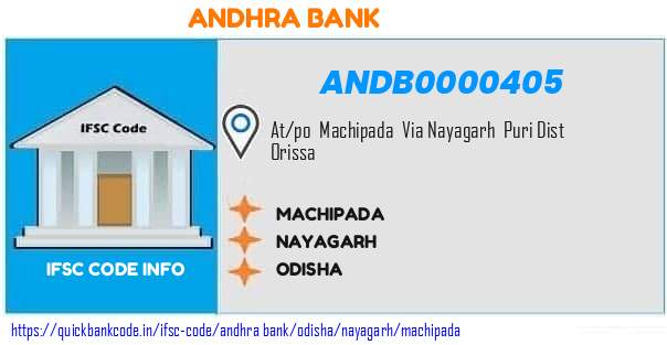 Andhra Bank Machipada ANDB0000405 IFSC Code