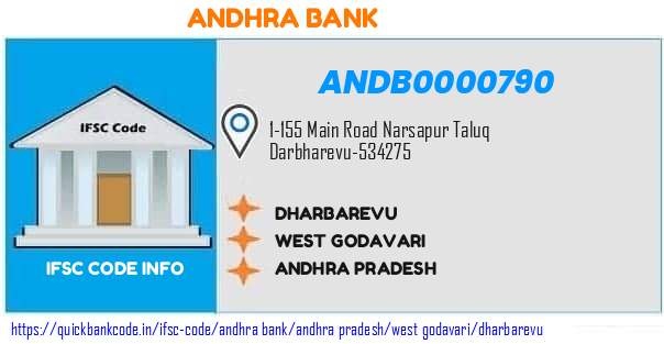 Andhra Bank Dharbarevu ANDB0000790 IFSC Code