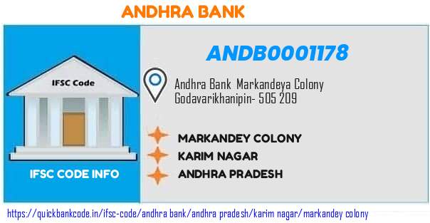 Andhra Bank Markandey Colony ANDB0001178 IFSC Code