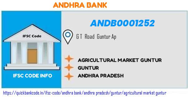 Andhra Bank Agricultural Market Guntur ANDB0001252 IFSC Code