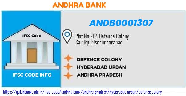 Andhra Bank Defence Colony ANDB0001307 IFSC Code