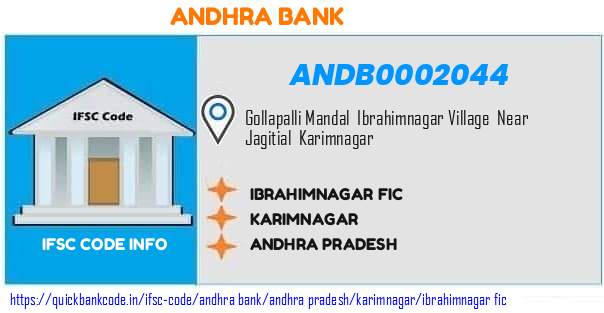 Andhra Bank Ibrahimnagar Fic ANDB0002044 IFSC Code