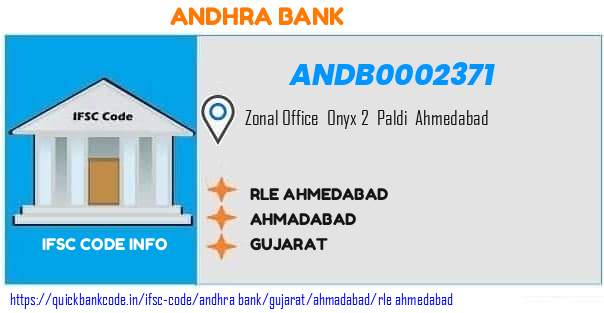 Andhra Bank Rle Ahmedabad ANDB0002371 IFSC Code