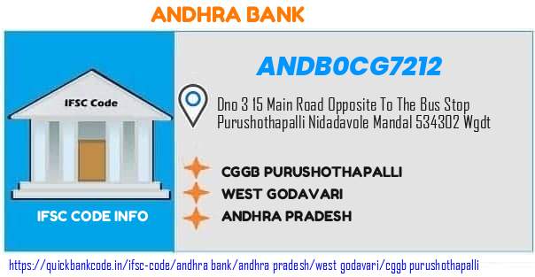 Andhra Bank Cggb Purushothapalli ANDB0CG7212 IFSC Code