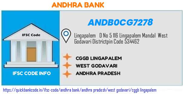 Andhra Bank Cggb Lingapalem ANDB0CG7278 IFSC Code