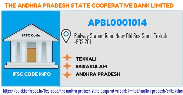 The Andhra Pradesh State Cooperative Bank Tekkali APBL0001014 IFSC Code