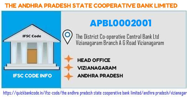 The Andhra Pradesh State Cooperative Bank Head Office APBL0002001 IFSC Code