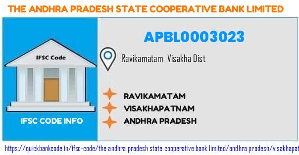 The Andhra Pradesh State Cooperative Bank Ravikamatam APBL0003023 IFSC Code