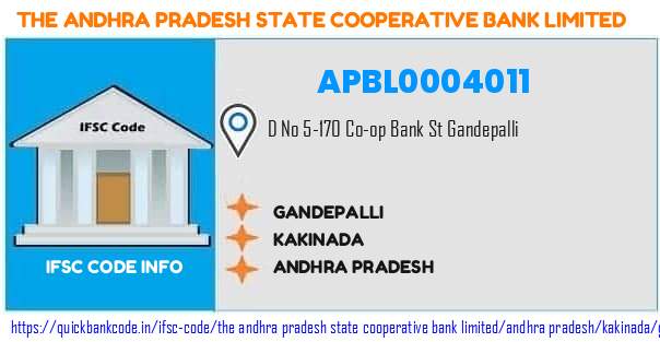 The Andhra Pradesh State Cooperative Bank Gandepalli APBL0004011 IFSC Code