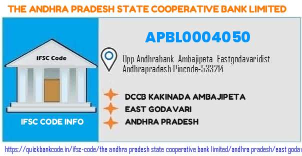 The Andhra Pradesh State Cooperative Bank Dccb Kakinada Ambajipeta APBL0004050 IFSC Code