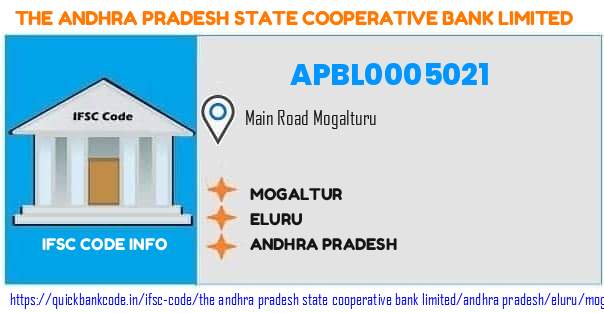 The Andhra Pradesh State Cooperative Bank Mogaltur APBL0005021 IFSC Code
