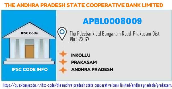 The Andhra Pradesh State Cooperative Bank Inkollu APBL0008009 IFSC Code