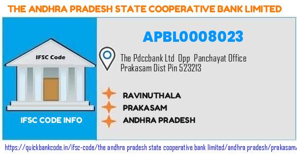 The Andhra Pradesh State Cooperative Bank Ravinuthala APBL0008023 IFSC Code
