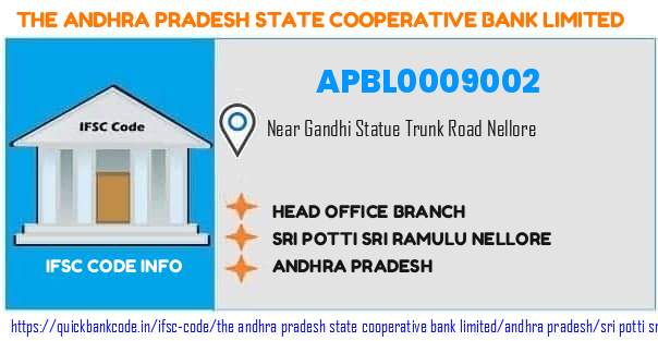 The Andhra Pradesh State Cooperative Bank Head Office Branch APBL0009002 IFSC Code