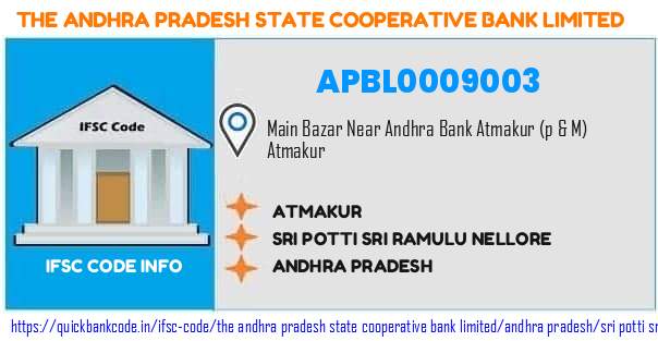 The Andhra Pradesh State Cooperative Bank Atmakur APBL0009003 IFSC Code