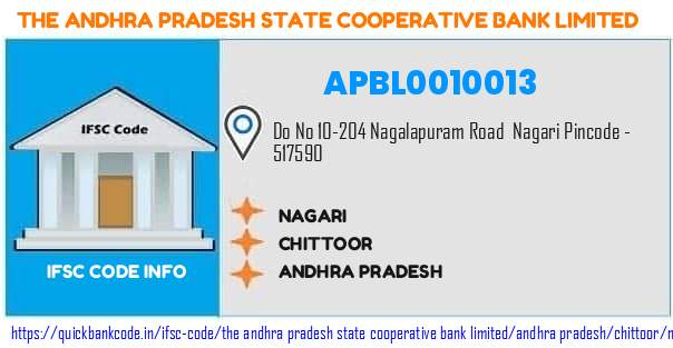 The Andhra Pradesh State Cooperative Bank Nagari APBL0010013 IFSC Code