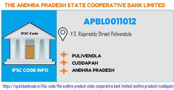 The Andhra Pradesh State Cooperative Bank Pulivendla APBL0011012 IFSC Code
