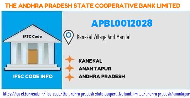 The Andhra Pradesh State Cooperative Bank Kanekal APBL0012028 IFSC Code