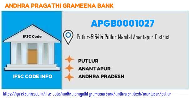 Andhra Pragathi Grameena Bank Putlur APGB0001027 IFSC Code