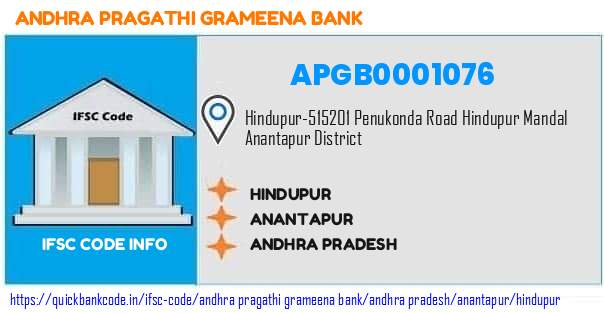 Andhra Pragathi Grameena Bank Hindupur APGB0001076 IFSC Code