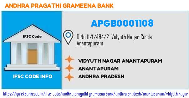 Andhra Pragathi Grameena Bank Vidyuth Nagar Anantapuram APGB0001108 IFSC Code
