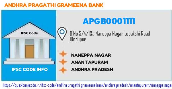 Andhra Pragathi Grameena Bank Naneppa Nagar APGB0001111 IFSC Code