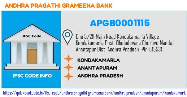 Andhra Pragathi Grameena Bank Kondakamarla APGB0001115 IFSC Code