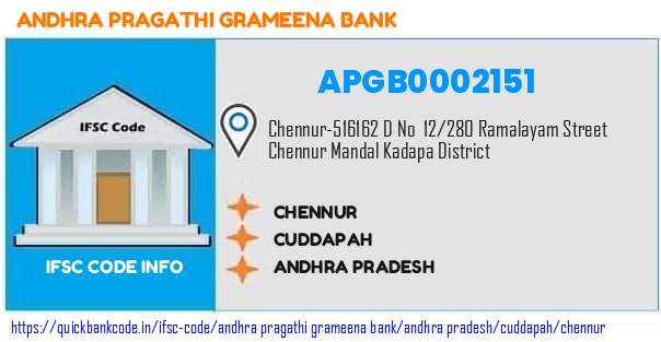 Andhra Pragathi Grameena Bank Chennur APGB0002151 IFSC Code