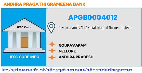 Andhra Pragathi Grameena Bank Gouravaram APGB0004012 IFSC Code